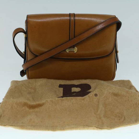 BALLY Shoulder Bag Leather Brown Auth ac2272 - Picture 12 of 16